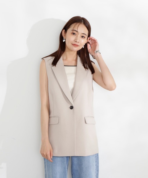 N.(N. Natural Beauty Basic)(エヌエヌナチュラルビューティーベーシック)の「◆シングルブレストテーラードジレ(ベスト・レディース・ブラウン/ベージュ/ブラック・MEDIUM)」の18枚目の写真