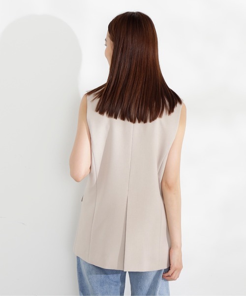 N.(N. Natural Beauty Basic)(エヌエヌナチュラルビューティーベーシック)の「◆シングルブレストテーラードジレ(ベスト・レディース・ブラウン/ベージュ/ブラック・MEDIUM)」の15枚目の写真