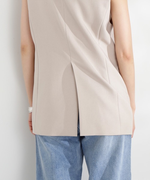 N.(N. Natural Beauty Basic)(エヌエヌナチュラルビューティーベーシック)の「◆シングルブレストテーラードジレ(ベスト・レディース・ブラウン/ベージュ/ブラック・MEDIUM)」の11枚目の写真