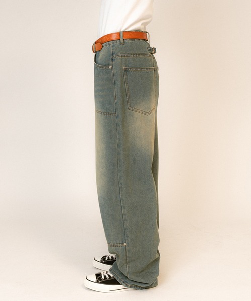 FTW(エフティダブリュー)の「WASHED DOUBLE KNEE DENIM PANTS(デニムパンツ・メンズ・ライトブルー/ブラック/インディゴブルー・LARGE/MEDIUM)」の22枚目の写真