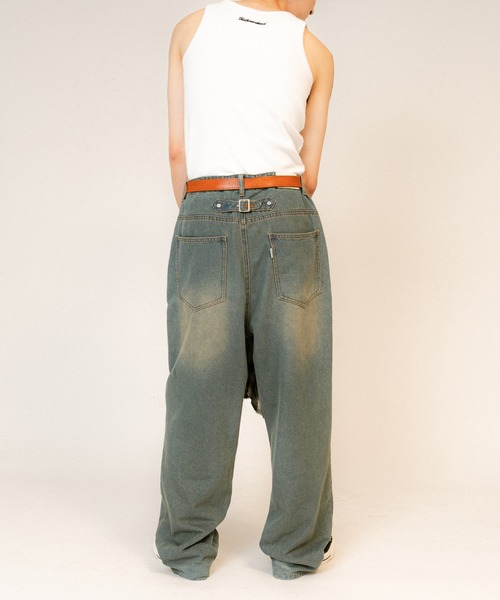 FTW(エフティダブリュー)の「WASHED DOUBLE KNEE DENIM PANTS(デニムパンツ・メンズ・ライトブルー/ブラック/インディゴブルー・LARGE/MEDIUM)」の20枚目の写真