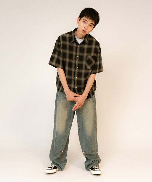 FTW(エフティダブリュー)の「WASHED DOUBLE KNEE DENIM PANTS(デニムパンツ・メンズ・ライトブルー/ブラック/インディゴブルー・LARGE/MEDIUM)」の10枚目の写真