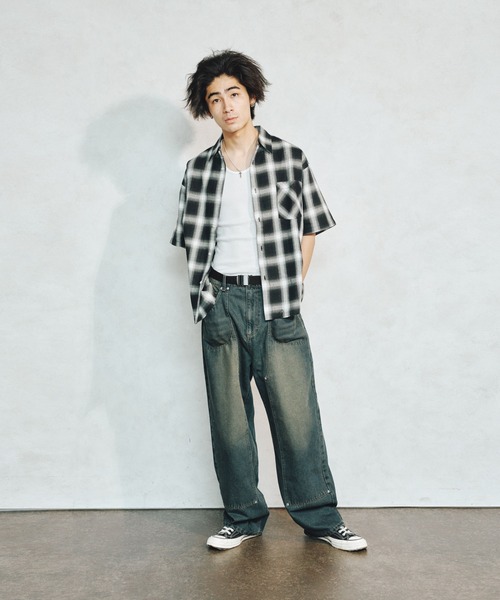 FTW(エフティダブリュー)の「WASHED DOUBLE KNEE DENIM PANTS(デニムパンツ・メンズ・ライトブルー/ブラック/インディゴブルー・LARGE/MEDIUM)」の4枚目の写真