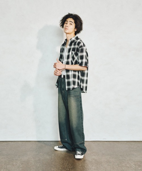 FTW(エフティダブリュー)の「WASHED DOUBLE KNEE DENIM PANTS(デニムパンツ・メンズ・ライトブルー/ブラック/インディゴブルー・LARGE/MEDIUM)」の5枚目の写真