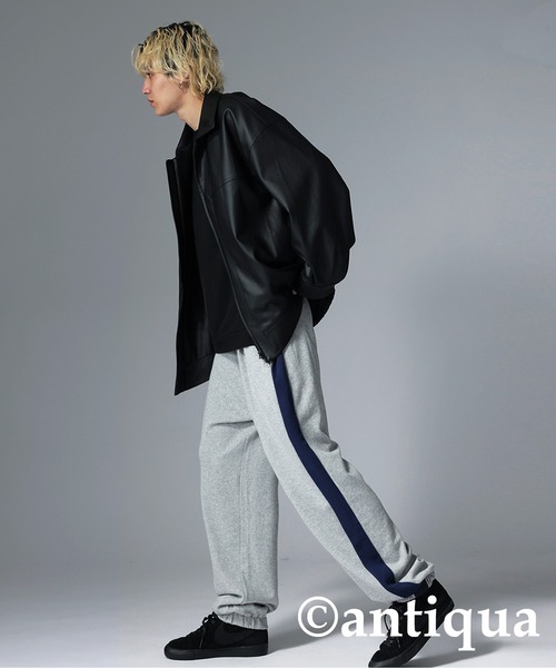 antiqua（アンティカ）の「綿100%裏毛スウェットパンツ（スウェットパンツ・レディース・杢グレー/ブラック・M/L）」の9枚目の写真