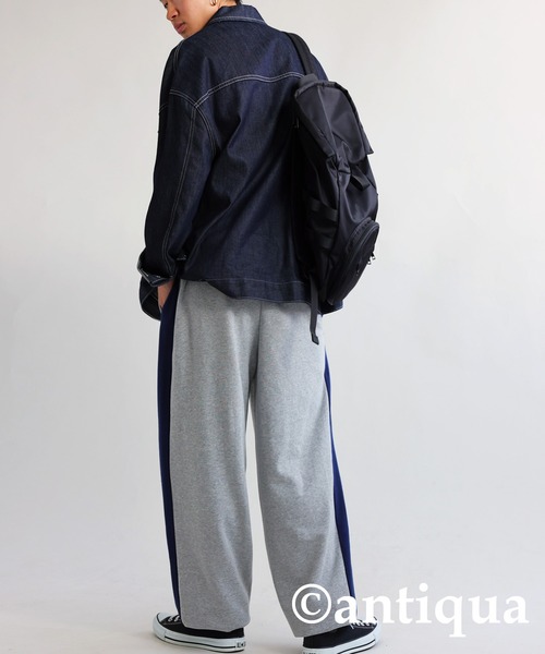 antiqua（アンティカ）の「綿100%裏毛スウェットパンツ（スウェットパンツ・レディース・杢グレー/ブラック・M/L）」の13枚目の写真