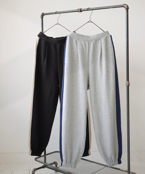 antiqua（アンティカ）の「綿100%裏毛スウェットパンツ（スウェットパンツ・レディース・杢グレー/ブラック・M/L）」の14枚目の写真