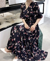 BLANC FICELLE（ブランフィセル）の「花柄　ロングドレス（ドレス）」