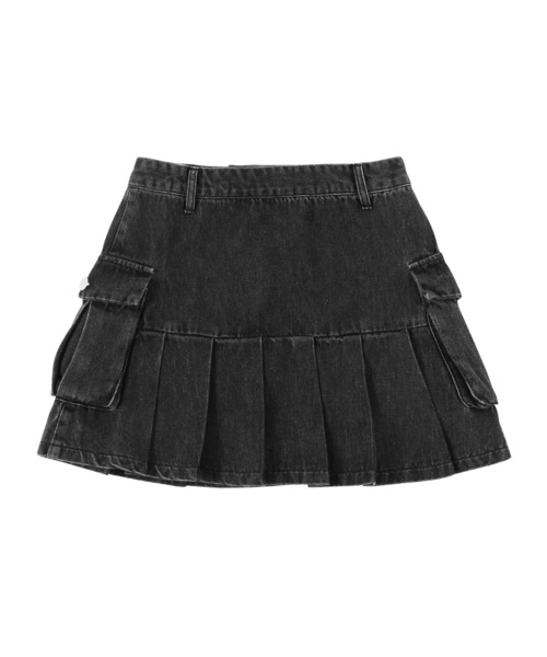 Figments（フィグメンツ）の「カーゴプリーツヘムデニムスカート（デニムスカート・レディース・ライトブルー/ブラック・SMALL/MEDIUM）」の20枚目の写真