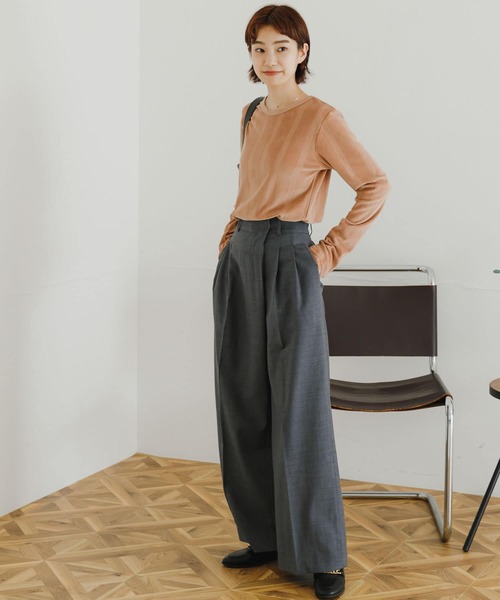 URBAN RESEARCH(アーバンリサーチ)の「Miller Velor Long-Sleeve T-shirts(Tシャツ/カットソー・レディース・ベージュ/ネイビー/アイボリー・FREE)」の16枚目の写真