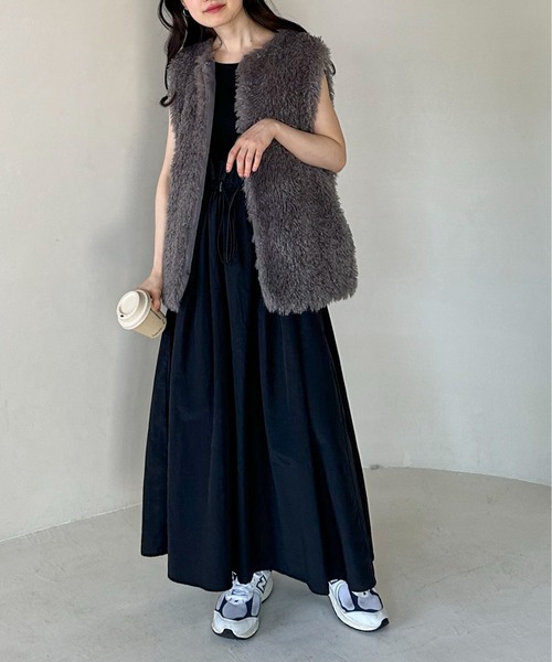 フェイクシープファーベスト（ベスト）｜feepur（フェピュール）の