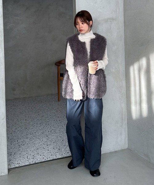 フェイクシープファーベスト（ベスト）｜feepur（フェピュール）の