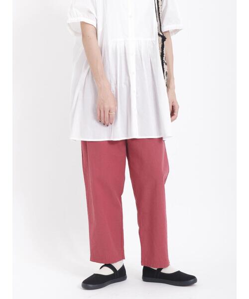 Samansa Mos2（サマンサ モスモス）の「【クールコットン】柄アソートテーパードパンツ（その他パンツ・レディース・レッド/モカ/ブラック/ベージュ/グリーン・F）」の7枚目の写真