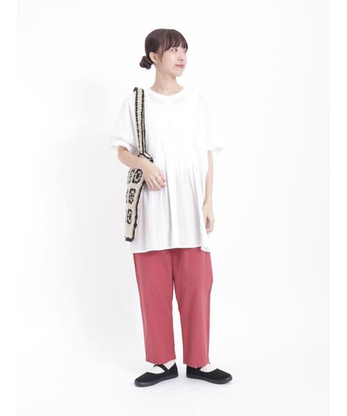 Samansa Mos2（サマンサ モスモス）の「【クールコットン】柄アソートテーパードパンツ（その他パンツ・レディース・レッド/モカ/ブラック/ベージュ/グリーン・F）」の10枚目の写真