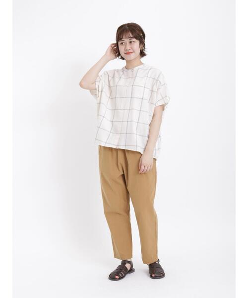 Samansa Mos2（サマンサ モスモス）の「【クールコットン】柄アソートテーパードパンツ（その他パンツ・レディース・レッド/モカ/ブラック/ベージュ/グリーン・F）」の12枚目の写真