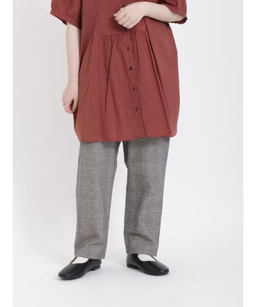 Samansa Mos2（サマンサ モスモス）の「【クールコットン】柄アソートテーパードパンツ（その他パンツ・レディース・レッド/モカ/ブラック/ベージュ/グリーン・F）」の15枚目の写真