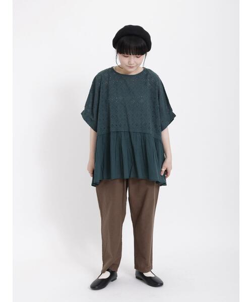 Samansa Mos2（サマンサ モスモス）の「【クールコットン】柄アソートテーパードパンツ（その他パンツ・レディース・レッド/モカ/ブラック/ベージュ/グリーン・F）」の18枚目の写真