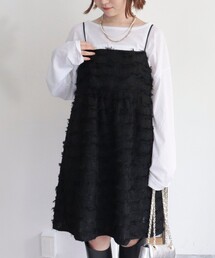 フリンジジャガードキャミブラウス
