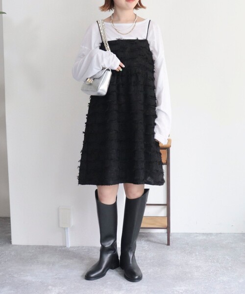 fredy emue(フレディエミュ)の「フリンジジャガードキャミブラウス(シャツ/ブラウス・レディース・ブラック/アイボリー・38)」の21枚目の写真
