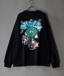 oversize foam print long sleeve T-shirt/オーバーサイズ 発泡プリント ロングスリーブTシャツ