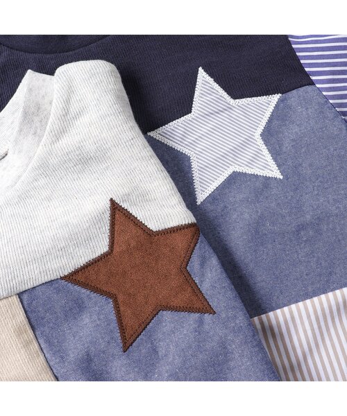 apres les cours（アプレレクール）の「スターポケットTシャツ（Tシャツ/カットソー・キッズ・チェック/ストライプ・80/90/100/110/120/130）」の4枚目の写真