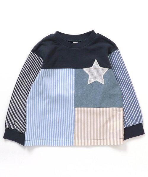 apres les cours（アプレレクール）の「スターポケットTシャツ（Tシャツ/カットソー・キッズ・チェック/ストライプ・80/90/100/110/120/130）」の12枚目の写真