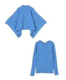 NICOLE white | ニットスヌードポンチョ アンサンブル(ニット/セーター)