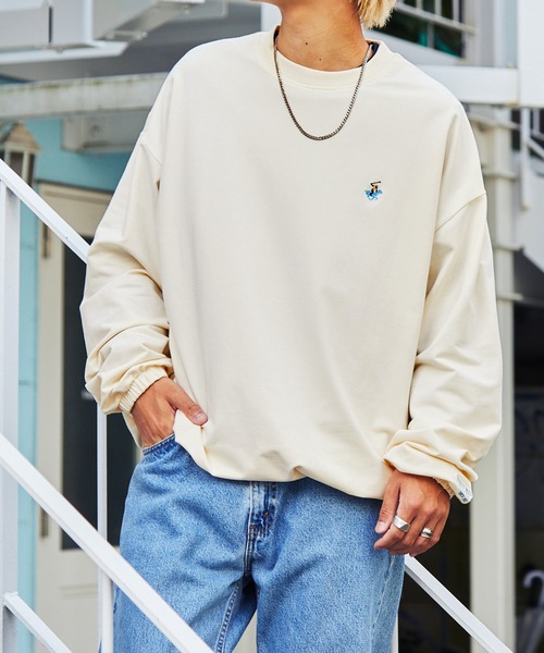 BEVERLY HILLS POLO CLUB（ビバリーヒルズポロクラブ）の「BEVERLY HILLS POLO CLUB / ビバリーヒルズ ポロクラブ 別注 ロゴ刺繍 ビッグシルエット ドローコード プルオーバースウェット（スウェット・メンズ・オフホワイト/アッシュグレー/ダークグリーン/ブラック・M/L）」の5枚目の写真