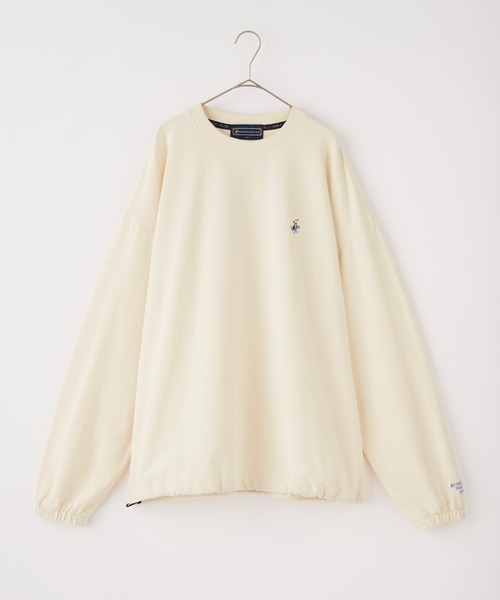 BEVERLY HILLS POLO CLUB（ビバリーヒルズポロクラブ）の「BEVERLY HILLS POLO CLUB / ビバリーヒルズ ポロクラブ 別注 ロゴ刺繍 ビッグシルエット ドローコード プルオーバースウェット（スウェット・メンズ・オフホワイト/アッシュグレー/ダークグリーン/ブラック・M/L）」の12枚目の写真