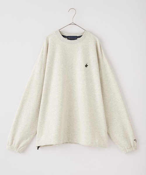 BEVERLY HILLS POLO CLUB（ビバリーヒルズポロクラブ）の「BEVERLY HILLS POLO CLUB / ビバリーヒルズ ポロクラブ 別注 ロゴ刺繍 ビッグシルエット ドローコード プルオーバースウェット（スウェット・メンズ・オフホワイト/アッシュグレー/ダークグリーン/ブラック・M/L）」の15枚目の写真