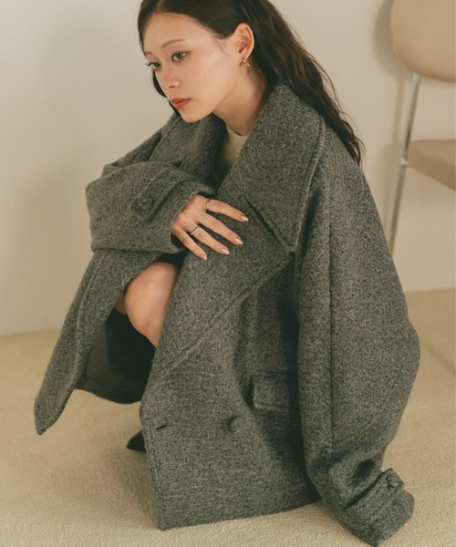 ブークレビッグカラーコート（その他アウター）｜VANNIE U