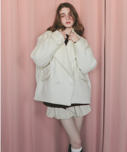 セール】ブークレビッグカラーコート（その他アウター）｜VANNIE U