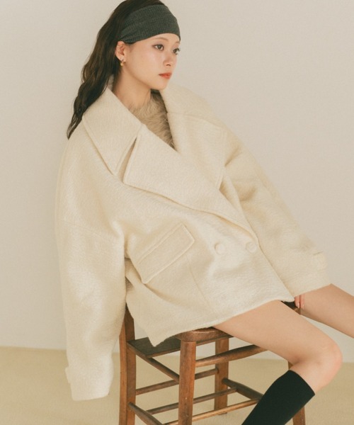 ブークレビッグカラーコート（その他アウター）｜VANNIE U