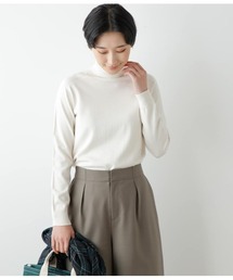 【手洗い可能】ホールガーメント レーヨンポリストレッチ タートルネックニット