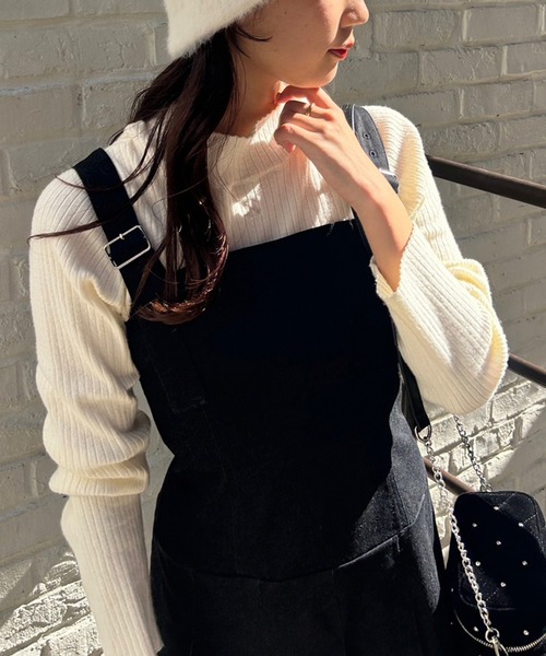 one after another NICE CLAUP(ワンアフターアナザーナイスクラップ)の「プリーツミニジャンスカ(ジャンパースカート・レディース・チェック/ブラック/グレイッシュベージュ・FREE)」の17枚目の写真