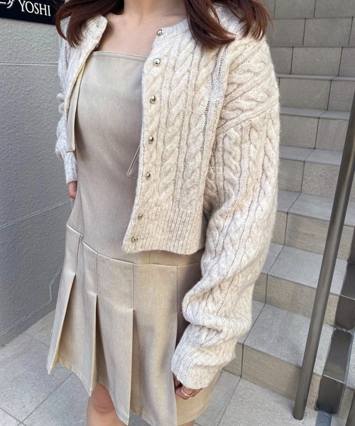 one after another NICE CLAUP(ワンアフターアナザーナイスクラップ)の「プリーツミニジャンスカ(ジャンパースカート・レディース・チェック/ブラック/グレイッシュベージュ・FREE)」の22枚目の写真