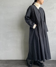 【お値下げ】メゾンドソイル フラワープリントVネックギャザーワンピース soil（ソイル）の「[SOIL/ソイル] 40Sポプリン ドットプリントVネック