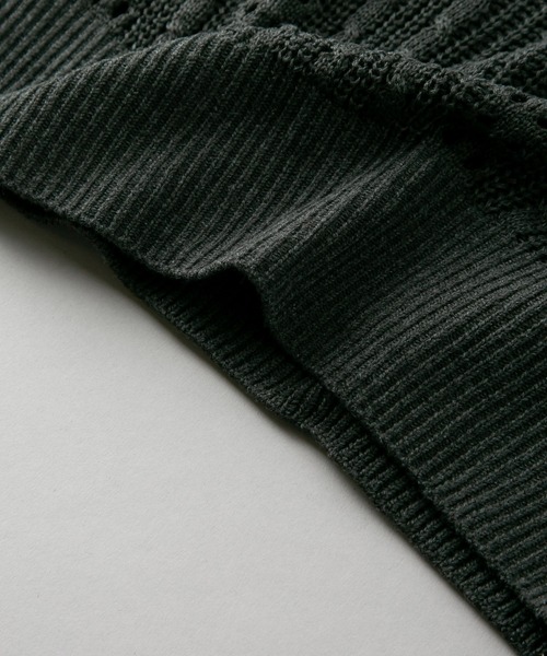 UNIIT(ユニット)の「【UNIIT/ユニット】透かし編みニットベスト ビッグシルエットベスト 透け感 レース(ベスト・メンズ・グレー/ブラック・LARGE/MEDIUM)」の10枚目の写真