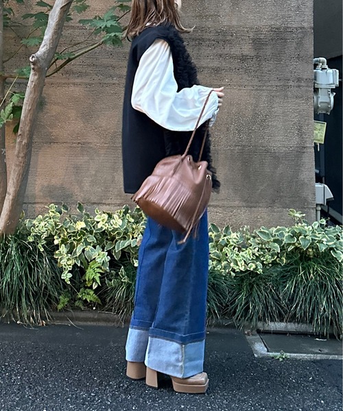 mi via loca（ミヴィアロカ）の「チュールフリルベスト（ベスト）」 - WEAR