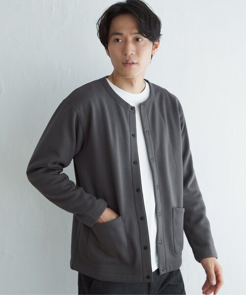 ikka（イッカ）の「バックフリースクルーネックカーデ（カーディガン/ボレロ・メンズ・ブラック/チャコールグレー/ネイビー/ベージュ・L/XL/M/S）」の20枚目の写真