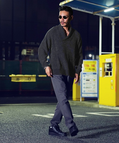 jiggys shop(ジギーズショップ)の「モールショールカラーニットセーター(ニット/セーター・メンズ・グレー/ホワイト/ブラック/グレー系その他/チャコールグレー・MEDIUM/LARGE)」の13枚目の写真