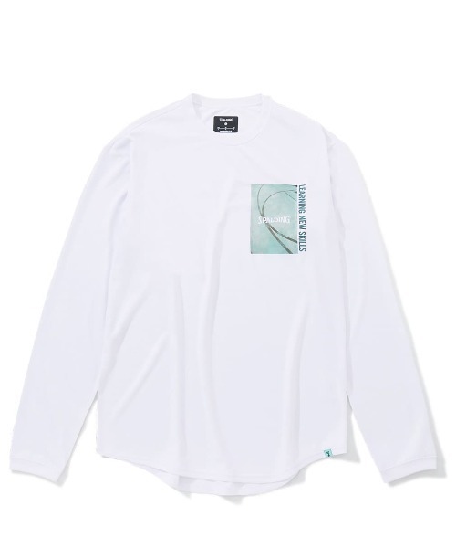 SPALDING(スポルディング)の「【SPALDING:スポルディング】ロングスリーブTシャツフロムダウンタウン/長袖ロンT(Tシャツ/カットソー・メンズ・ホワイト/ブラック・MEDIUM/LARGE/X-LARGE)」の3枚目の写真