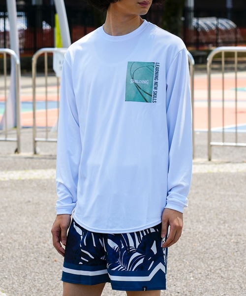 SPALDING(スポルディング)の「【SPALDING:スポルディング】ロングスリーブTシャツフロムダウンタウン/長袖ロンT(Tシャツ/カットソー・メンズ・ホワイト/ブラック・MEDIUM/LARGE/X-LARGE)」の20枚目の写真