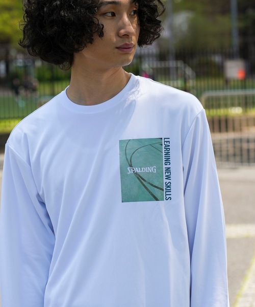 SPALDING(スポルディング)の「【SPALDING:スポルディング】ロングスリーブTシャツフロムダウンタウン/長袖ロンT(Tシャツ/カットソー・メンズ・ホワイト/ブラック・MEDIUM/LARGE/X-LARGE)」の11枚目の写真