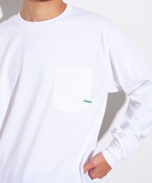 GLOSTER | 【GLOSTER/グロスター】ミニロゴ刺繍 クルーネック長袖Tシャツ ポケT ワンポイント(Tシャツ/カットソー)