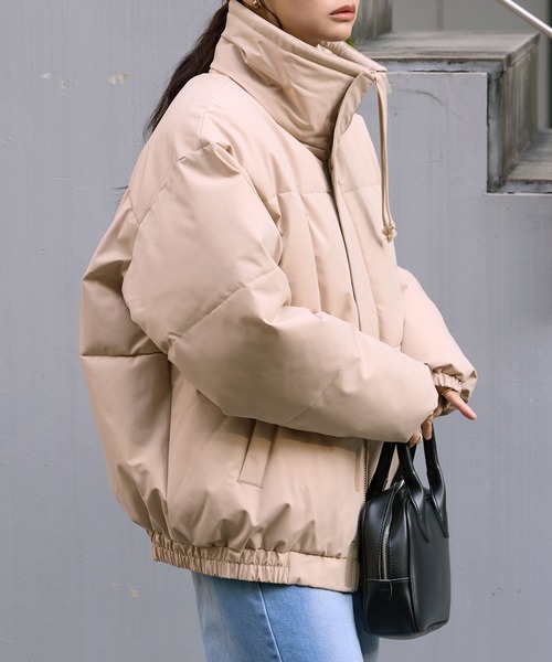 セール】【PICSAS】<撥水/防風>オーバーサイズ ハイネック ボリューム