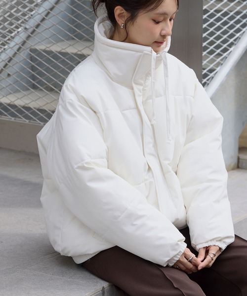 セール】【PICSAS】<撥水/防風>オーバーサイズ ハイネック ボリューム