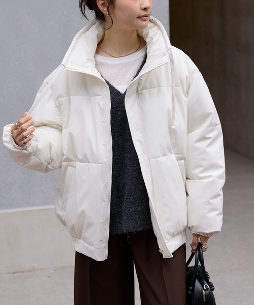 PICSAS】<撥水/防風>オーバーサイズ ハイネック ボリューム中綿