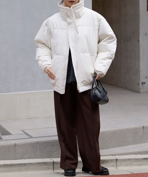 セール】【PICSAS】<撥水/防風>オーバーサイズ ハイネック ボリューム