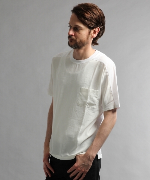 HARE(ハレ)の「ラグランキリカエプルオーバー(HARE)(Tシャツ/カットソー・メンズ・オフホワイト/グレー/ブラック・MEDIUM/SMALL)」の2枚目の写真